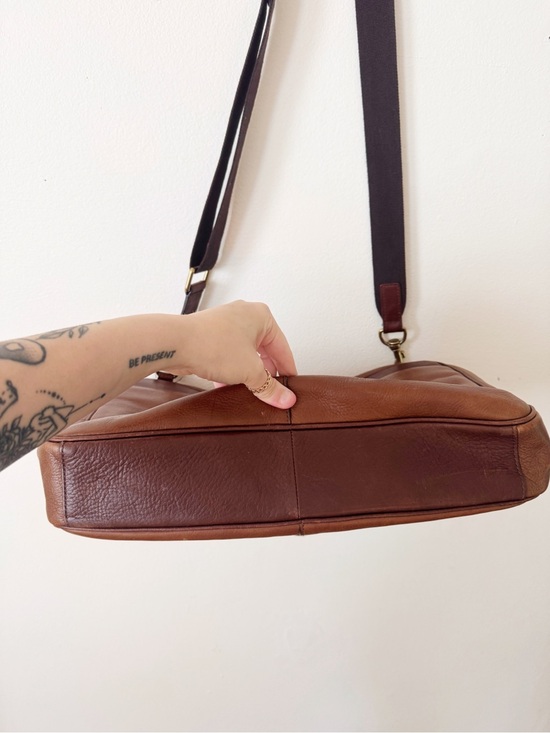 leather bag fossil laptop bag women's